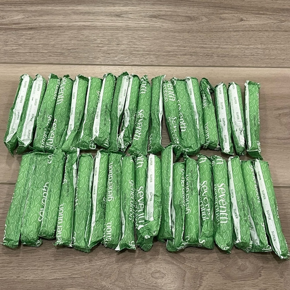 New Bundle of 36 Seventh Generation Organic Cotton Tampons Super